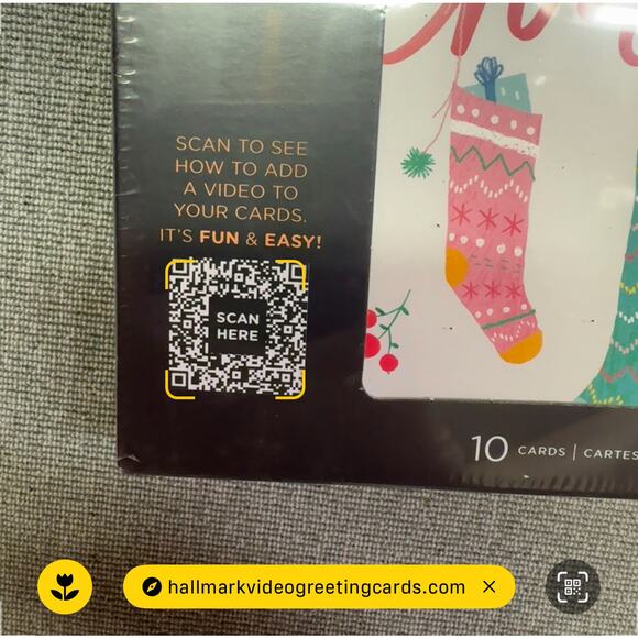 Hallmark Personalized Video Cards-Pack of 10-Merry Christmas Stockings Gifts New - Picture 5 of 5